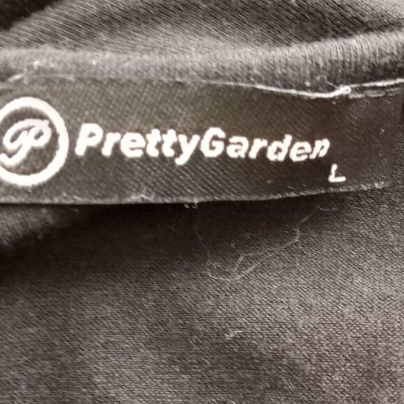 PRETTY GARDEN BLACK JUMPSUIT SZ.L EUC. - Picture 6 of 8